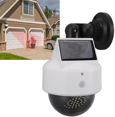 aladdien - Solar Dummy Fake Camera - Beveiliging - Schrik Criminelen Af - Buiten - Zonne-energie - Effectieve Bescherming - Garage