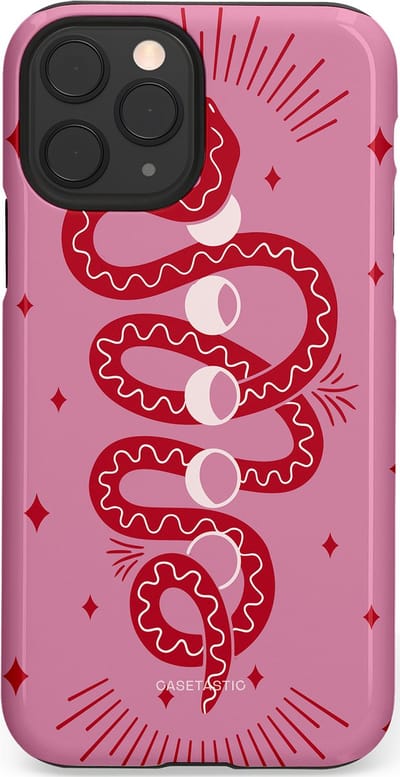 Casetastic Hoesje Geschikt voor Apple iPhone 11 Pro - Stijlvolle Beschermende Duo-layer Case - Eclipseslang