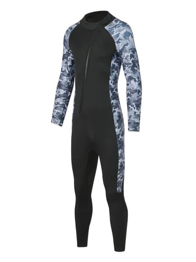 Bovista Wetsuit Heren - Swimsuit - Shorty - Surfpak - Duikpak - Lange Mouw - Zwemsuit - Donkergrijs - XS
