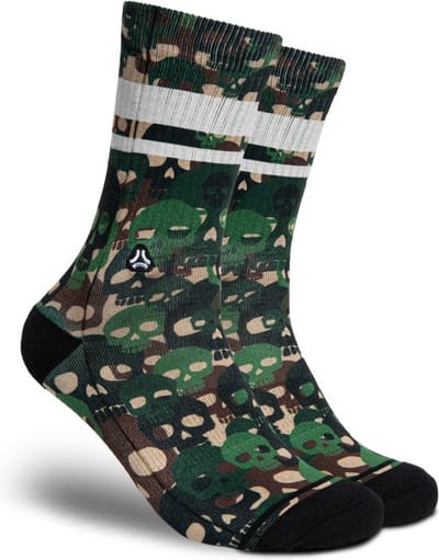 FLINCK Sportsokken - Skull Camo Army - Maat 36-38 - Unisex - Heren Sokken - Dames Sokken - Naadloze sokken - Crossfit Sokken - Hardloop Sokken - Fitness Sokken - Fietssokken