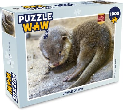 Puzzel Jonge otter - Legpuzzel - Puzzel 1000 stukjes volwassenen