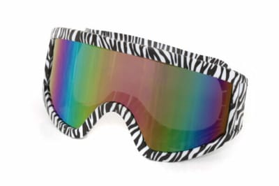 Skibril Zebra Print - Ski Bril - Foute Party - Carnaval - Après Ski - Verkleedaccessoire - Volwassenen - One Size