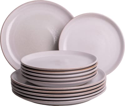 Kade 171 Lissabon bordenset 12 stuks 6 personen - dinerborden en ontbijtborden stoneware