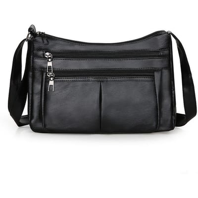 Dames Schoudertassen - Zachte lederen crossbody tas, stijlvolle handtas, veelzijdige crossbody tas met vier riemen - tan gray