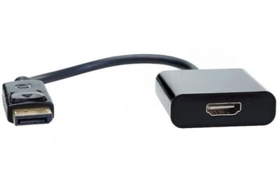 Easyfiks Displayport Kabel DisplayPort Male naar HDMI Female Adapterkabel 0.2 Meter, zwart