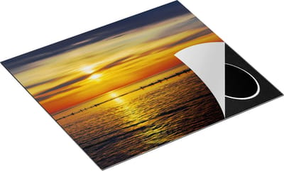 Chefcare Inductie Beschermer Zonsondergang in de Zee - 60x50 cm - Afdekplaat Inductie - Kookplaat Beschermer - Inductie Mat