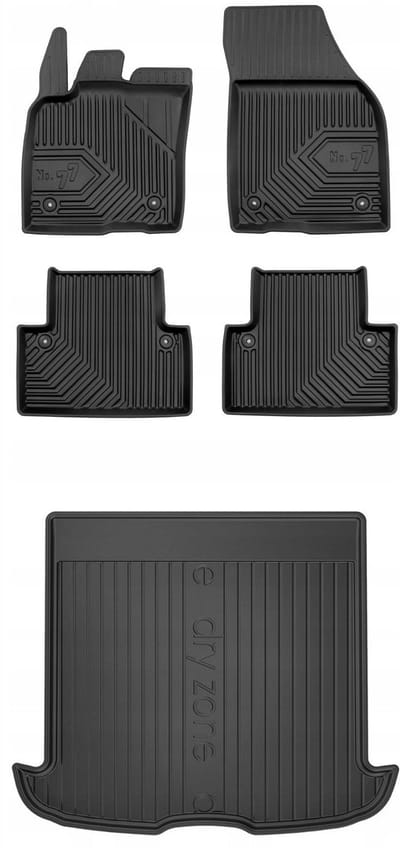 FROGUM Line 77 & DryZone – Automatten en Kofferbakmat – Perfecte Pasvorm – Geurloos TPE – Volvo V50 2004-2012
