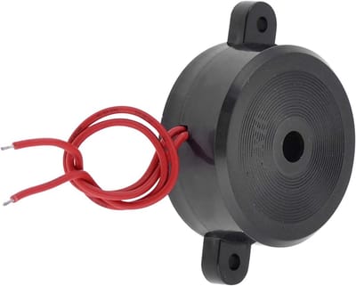 Elektronische Buzzer - Sirene Alarm - Veiligheid Verkeer - Continu Geluid - 60 x 40 x 18 mm - Zwart