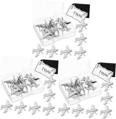 Metalen Vliegtuigen Punaises - Decoratieve Spijkers - Documenten Bevestigen - Uniek Vliegtuig Ontwerp - 72 Stuks - Assorti