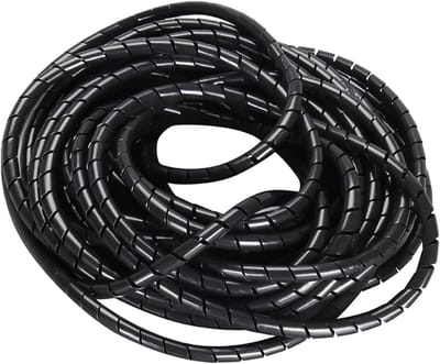 Spiraal Kabel Wrap - Draad Organizer - Kabelbeheer Thuis - Flexibel Ontwerp - 12 Meter Lengte - Zwart