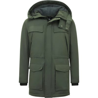 Parka Heren Winterjas - Gewatteerde Jassen - Heren Jas Winter - 891 - Groene Jas