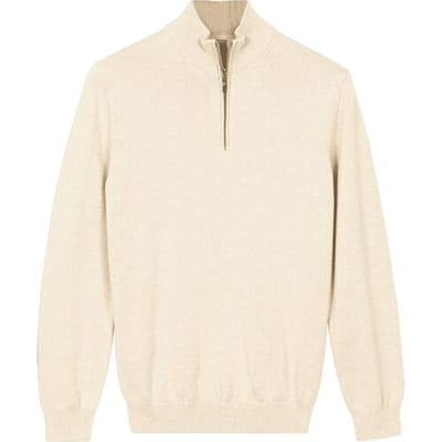 Baileys Trui Half Zip Cotton Knit Shell / male