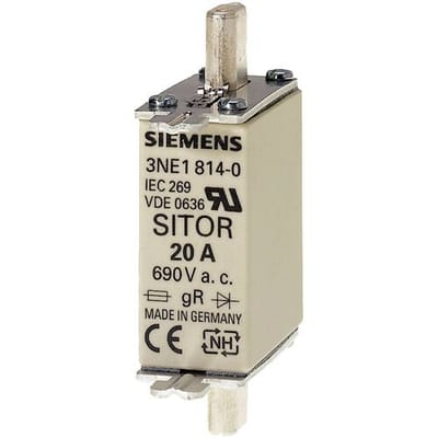 Siemens 3NE18180 Zekeringsinzetstuk Afmeting zekering : 0 63 A 690 V 3 stuk(s)