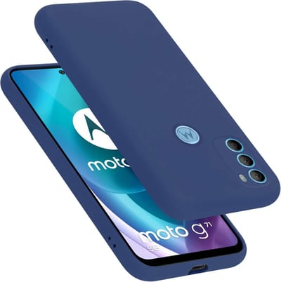 Cadorabo Hoesje geschikt voor Motorola MOTO G71 5G in LIQUID BLAUW - Beschermhoes gemaakt van flexibel TPU silicone Case Cover