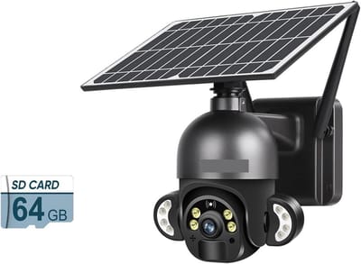 Zonnecamera Buiten - IP Camera - Woning Beveiligen - 4G Simkaart Ondersteuning - 4MP Resolutie - Zwart