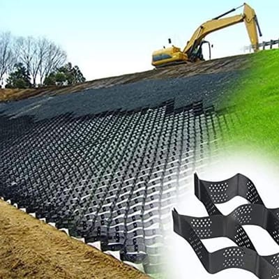Grindrooster - Grindmat Aardeblok - Oprit Aanleggen - Hoge Draagkracht - 3 x 6 m - Zwart
