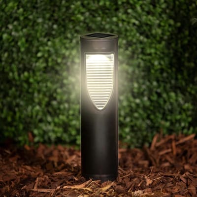 Grundig grondspies LED lamp - Op zonne-energie - Warm wit - zwart