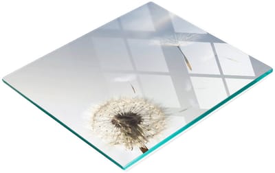 Multifunctionele decoratieve glazen snijplank voor in de keuken, paardenbloemmotief, 60x52 cm