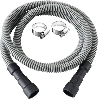 Vaatwasser Afvoer - Verlengstuk Slang - Apparaat Onderhoud - Veelzijdige Connectoren - 3 Meter Lengte - Grijs
