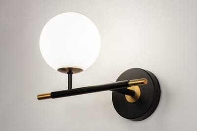 Lumidora Wandlamp 74257 - Voor binnen - MATERA - G9 - Zwart - Goud - Messing (kleur) - Metaal - Badkamerlamp