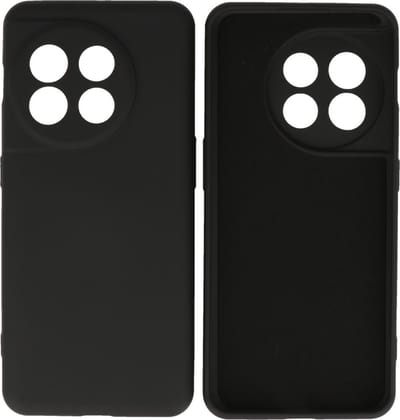 Hoesje Geschikt voor OnePlus 11 - Fashion Telefoonhoesje Backcover - Siliconen Hoesje - Zwart