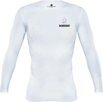BLINDSAVE Compressie Shirt - Wit - Lange mouwen - L