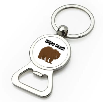 Akyol - grote beer met eigen naam flesopener - Beer - beren liefhebbers - iemand die houdt van beren - verjaardag - cadeau - kado - 9 bij 3 cm