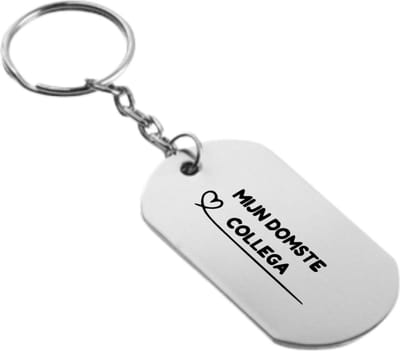Akyol - mijn domste collega sleutelhanger - inclusief kaart - Collega - medewerkers - cadeau - collega - leuk kado voor je collega om te geven - 54 x 29mm