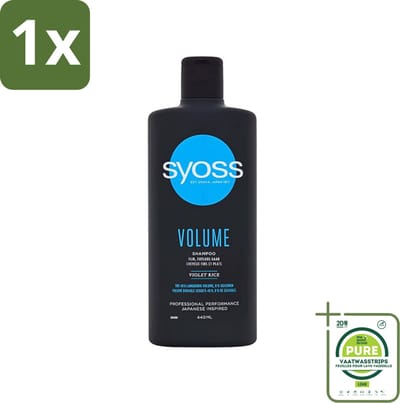 1 x Syoss Volume Shampoo - Shampoo - Volumeverhogend - 440 ml - Volume Shampoo - Volumeverhogend Shampoo - Haar Volume - Haar Body - Haar Verzorging