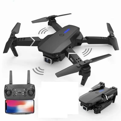 LUXWALLET E-Drone – Mini WiFi Drone met 720P HD Groothoekcamera – Vouwbare Quadcopter – Compact Design – Inclusief 2 Accu’s – Zwart