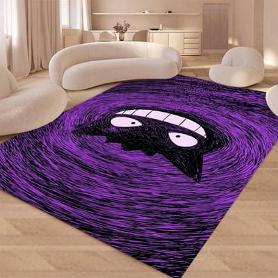 G-engar P-okemon Cartoon Ectoplasma Spel Tapijt Vloerkleed voor Slaapkamer Woonkamer Huis Sofa Decoratie, Kinderdecor Vloermat 3D Decor 50X80CM