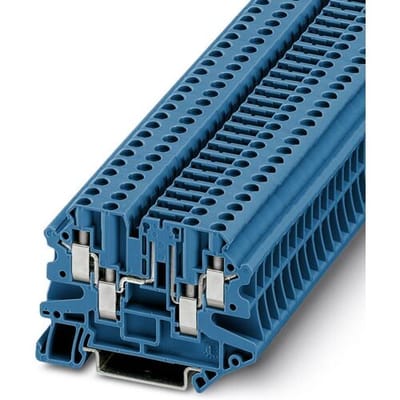Phoenix Contact 3073076 Doorgangsserieklem 6.2 mm Schroeven Blauw 50 stuk(s)