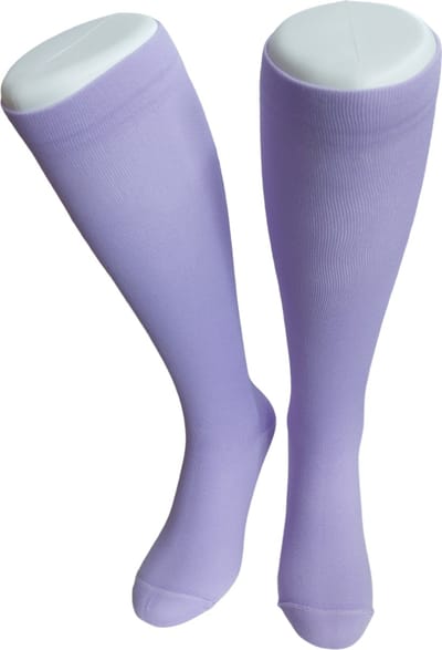 WeirdoSox - Compressie sokken - Knie hoogte - Steunkousen voor vrouwen en mannen - 1 paar - Paars 35/38 - Ideaal als compressiekousen hardlopen - compressiekousen vliegtuig