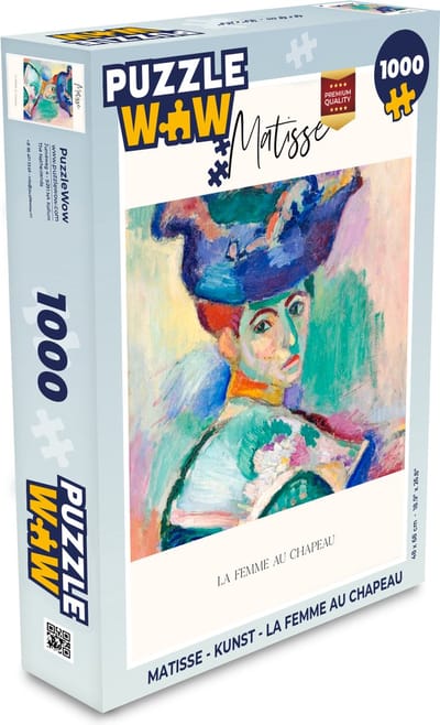 Puzzel Matisse - Kunst - La femme au chapeau - Legpuzzel - Puzzel 1000 stukjes volwassenen
