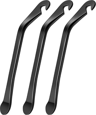 Dailygoods- Bandenlichter 3 Stuks - Ergonomische Montagehendel - Koolstofstaal - Bandenlichters Fiets - 120 x 7 mm - Duurzaam Gereedschap - Fietsbandenlichters