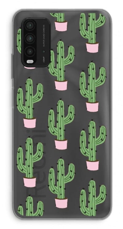 Case Company® - Hoesje geschikt voor Xiaomi Redmi 9T hoesje - Cactus Lover - Soft Cover Telefoonhoesje - Bescherming aan alle Kanten en Schermrand