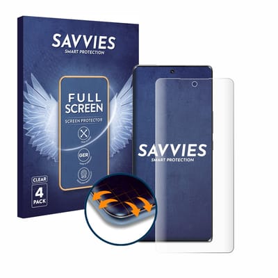 Savvies - Screenprotector voor Honor 70 - Folie Beschermfolie transparant volledig dekking 4 Stuks
