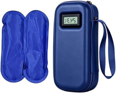 Draagbare Koeltas - Geïsoleerde Opbergtas - Buitenactiviteiten - Temperatuur Display - 22 x 10 x 6 cm - Blauw