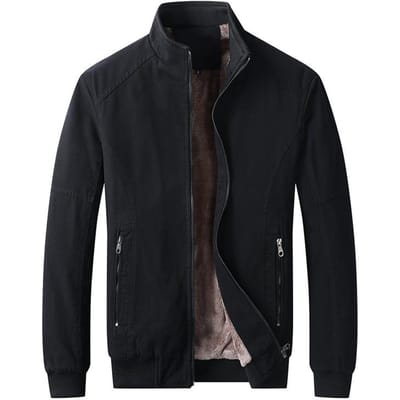 Herenjas Fleece Verdikte Jas Koreaanse Versie Trendy Middelbare Leeftijd en Jong Herfst en Winter Heren Thermische Jas Veelzijdige Kleding XXXXL black