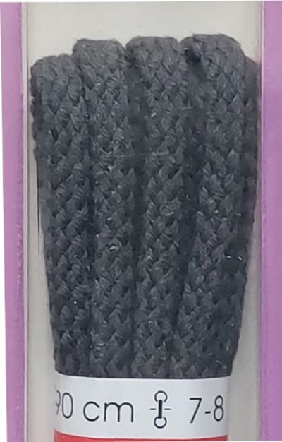 Ronilux Veter - Donker Grijs - Rond - Koord Veters - Lengte 90 cm - Dikte 4 mm - Schoenveter