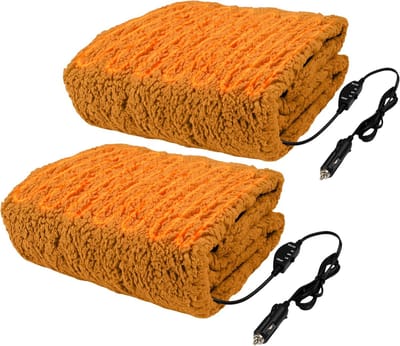 Verwarmde Deken - Elektrisch - Reizen - Draagbaar 12V - 145x99 cm - Honing
