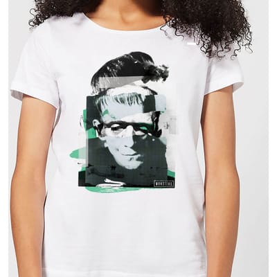 Universal Monsters Frankenstein Collage Dames T-shirt - Wit - S
