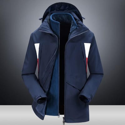 Jas Heren Nieuwe Drie-in-één Donsvoering Demontage Winter Outdoor Warm Verdikt Winddichte Kleding 4XL