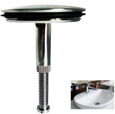 Dailygoods- Badkuipstop 43 mm - Verstelbare Afvoerstop - Roestvrij Staal - Afvoerstop voor Bad en Keukenspoelbak - Hoogwaardige Koper - Duurzaam en Corrosiebestendig