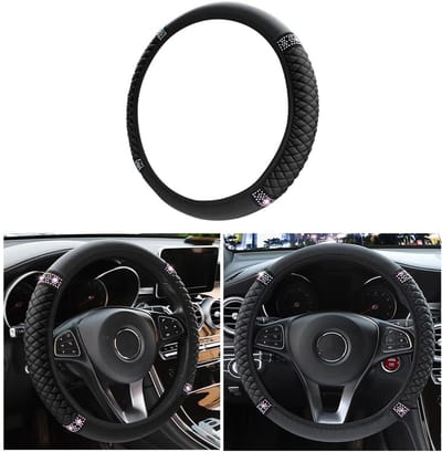 Dailygoods- Autostuurhoes Imitatieleer - Antislip - Universele Stuurhoes - Diameter 37-38 cm - Modieus Accessoire - Bescherming tegen Vuil en Slijtage - Stuurwielhoes