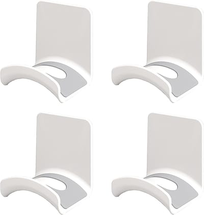 Hoofdtelefoonhouder - Hoofdtelefoonhaak - Bureau Organisatie - Sterke Zelfklevende - 4 Stuks - Wit