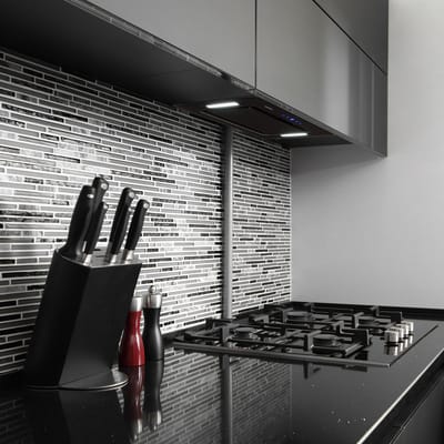 Klarstein Afzuigkap HEKTOR SL - Afvoerafzuigkap, Onderbouwkap, Wandkap, 52 cm Breed, Recirculatiebedrijf, Afzuigcapaciteit tot 467 m³/h, Aluminium Filter, Geschikt Voor Ombouw Naar Recirculatie, Zwart - voor Keuken Inbouw - Touch Vetfilter
