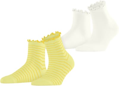 Esprit Wavy Line 2-Pack gedessineerd katoen Multipack Sokken dames veelkleurig - maat 35-38