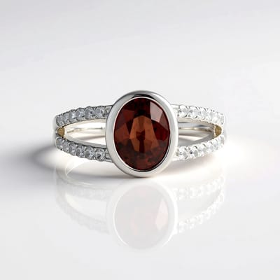 Cavill - Elegante Zilveren Ring 925 Sterling Platina - Roze Ovaal Zirkoon 2.424 ct & Pavé Zirkonia 0.505 ct - Dames Sieraad