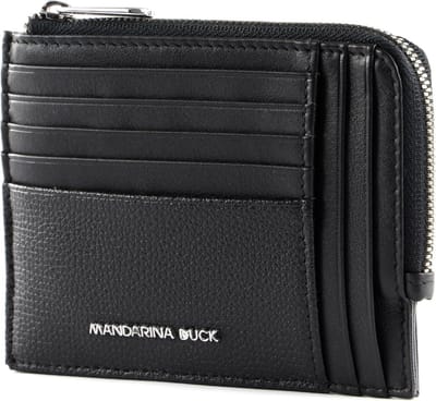MANDARINA DUCK Leren Kaarthouder Mellow Urban Wallet Nero Zwart